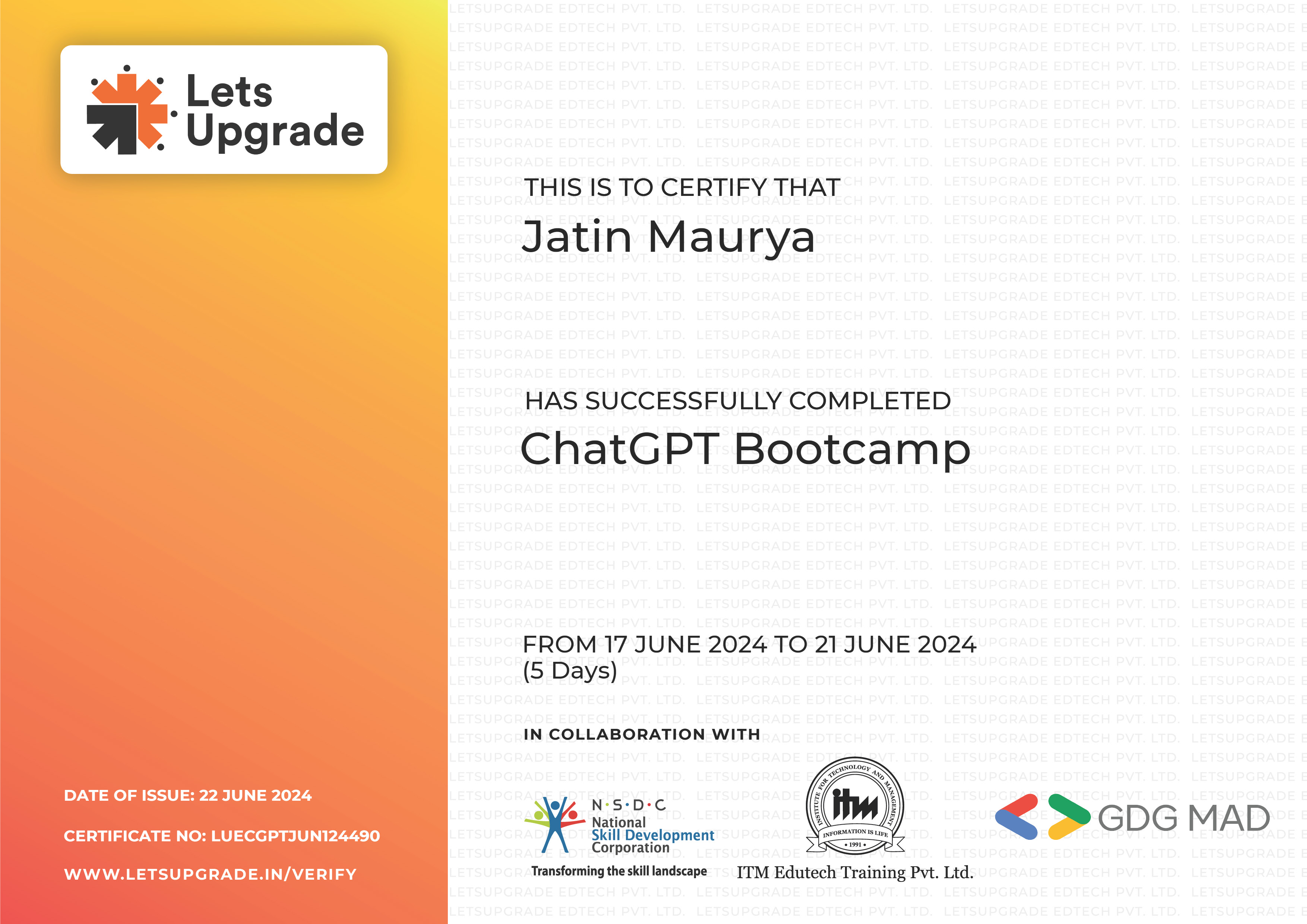 ChatGPT Bootcamp